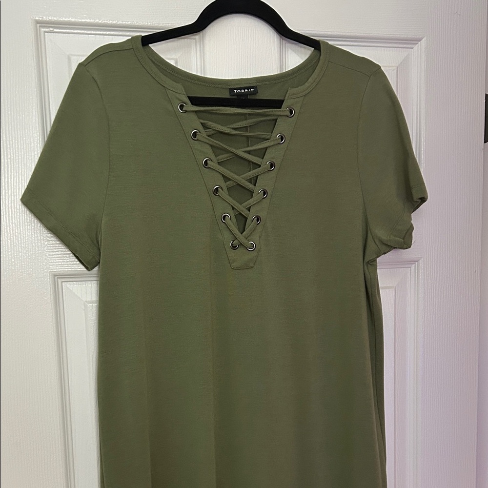 Like New! Torrid green jersey dress
